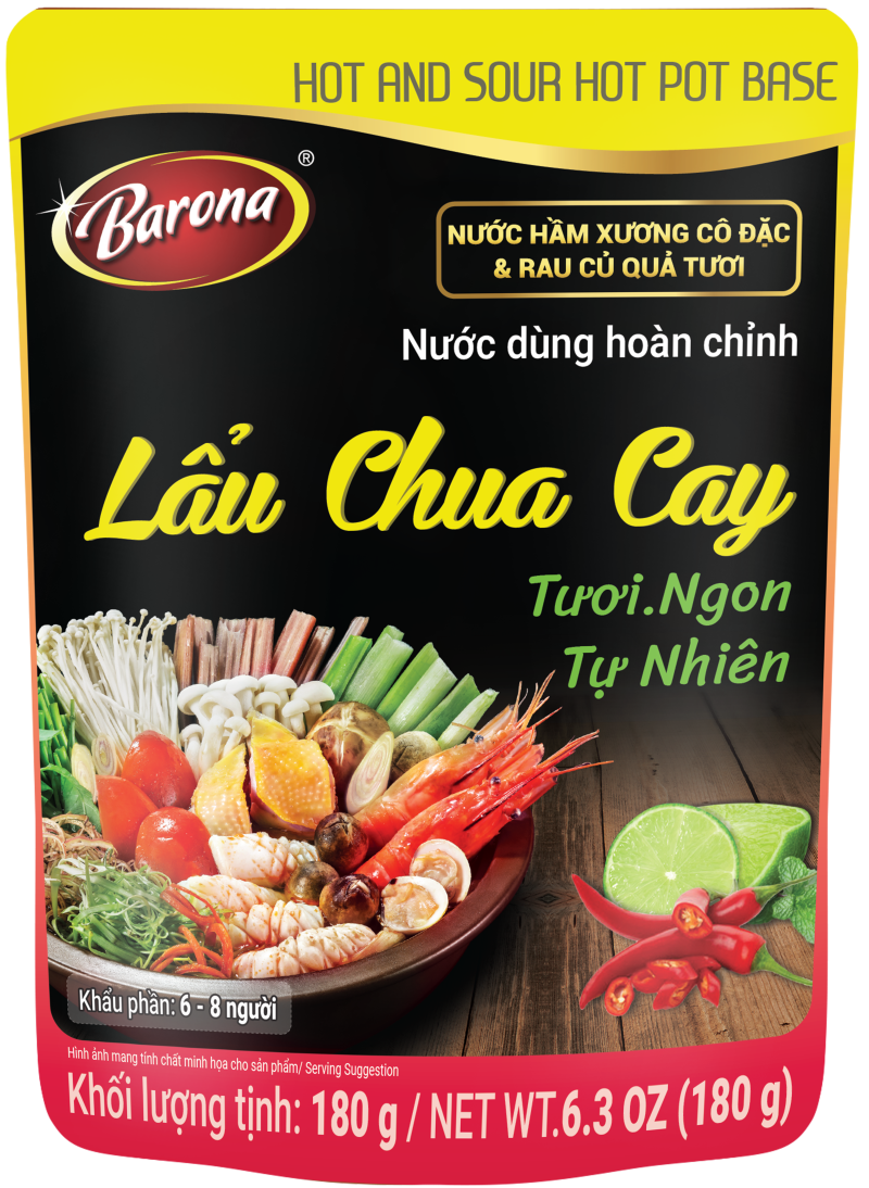 Nước dùng hoàn chỉnh Barona - Lẩu Chua Cay