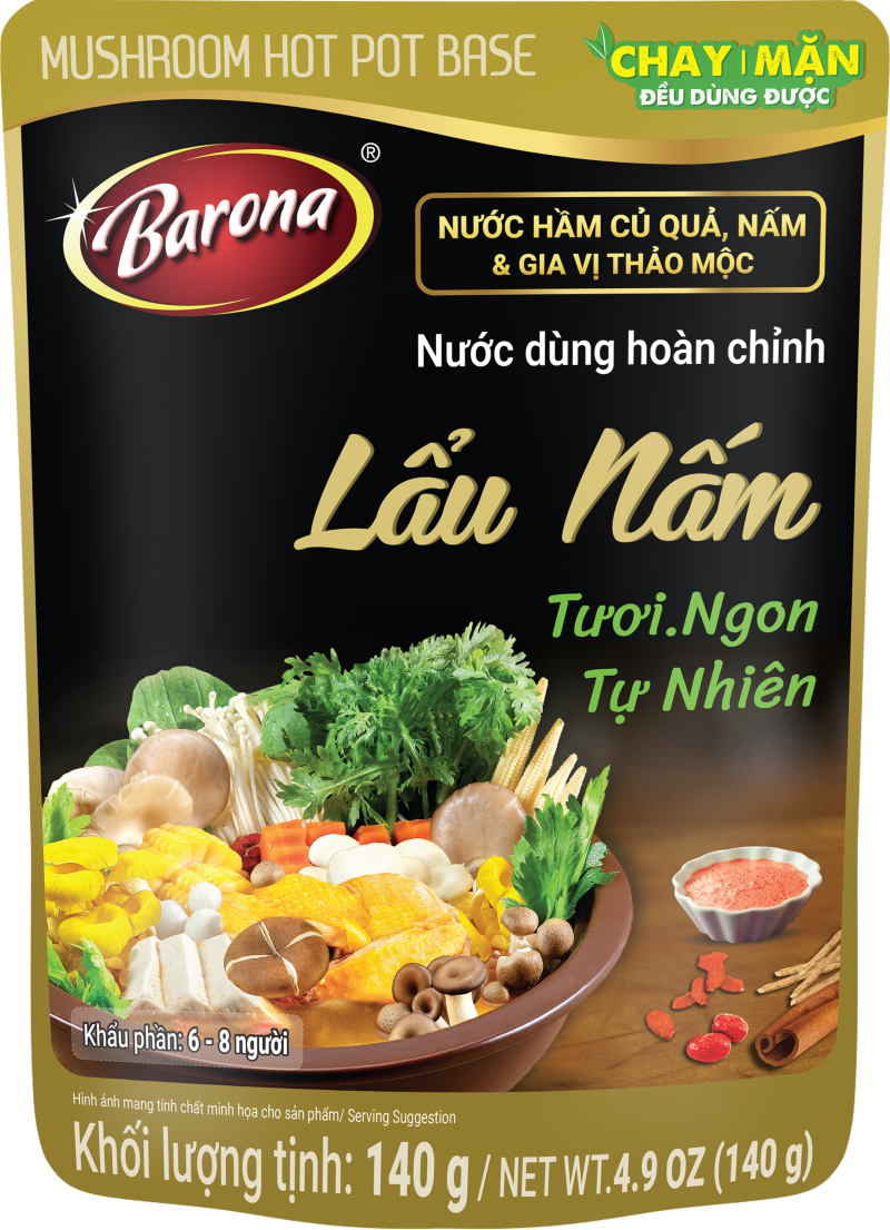 Nước dùng hoàn Chỉnh Barona - Lẩu Nấm