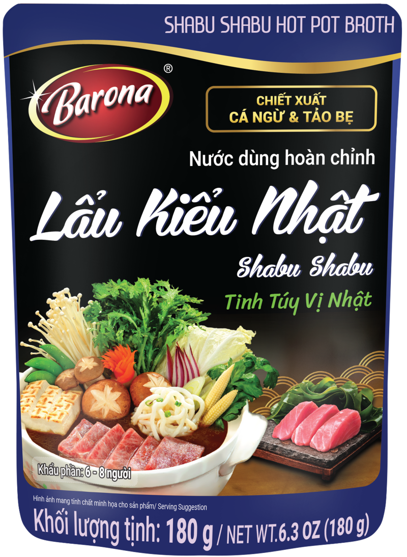 Nước dùng hoàn chỉnh Barona - Lẩu Kiểu Nhật Shabu Shabu