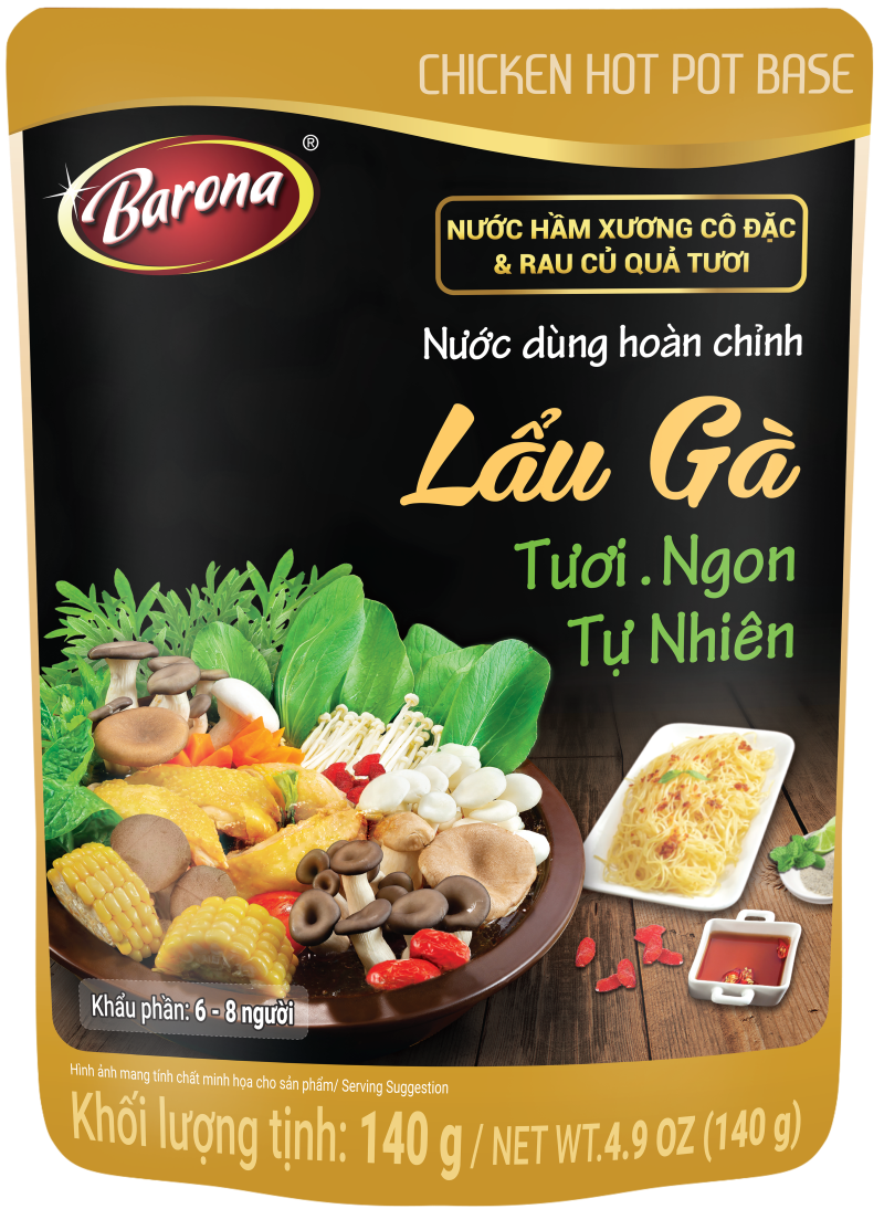 Nước dùng hoàn chỉnh Barona - Lẩu gà