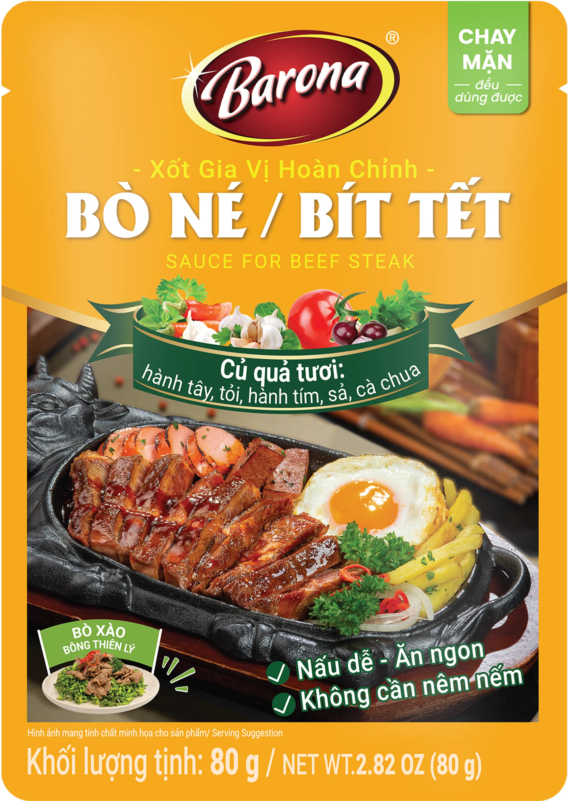 Xốt Gia Vị Hoàn Chỉnh Barona - Bò Né/Bít Tết