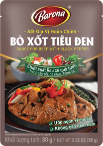 Xốt Gia Vị Hoàn Chỉnh Barona - Bò Xốt Tiêu Đen