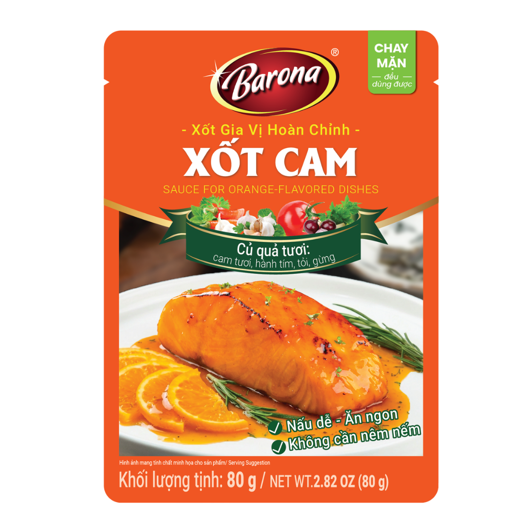Xốt Gia Vị Hoàn Chỉnh Barona - Xốt Cam