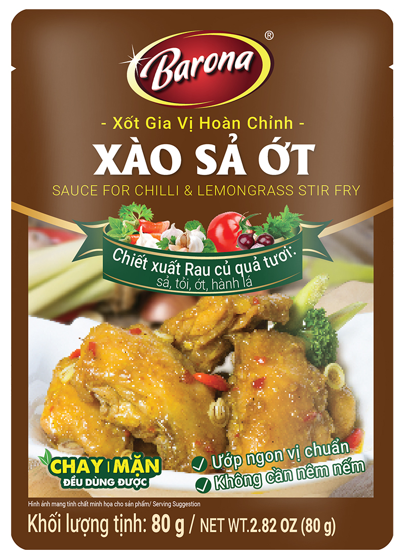 Xốt Gia Vị Hoàn Chỉnh Barona - Xào Sả Ớt