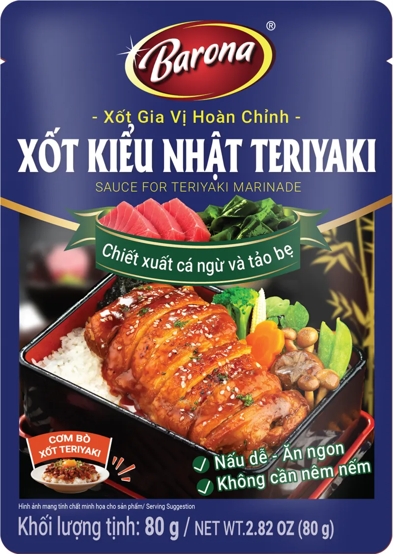 Xốt Gia Vị Hoàn Chỉnh Barona - Xốt Kiểu Nhật Teriyaki