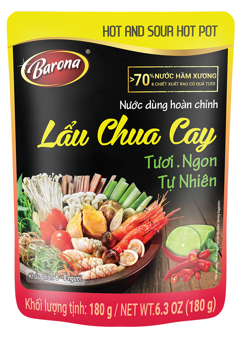 Nước dùng hoàn chỉnh Barona - Lẩu Chua Cay