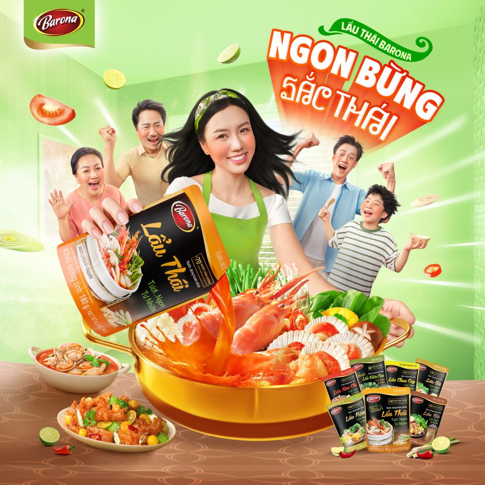 Combo 3 Gói Nước dùng hoàn chỉnh Barona - Lẩu Thái