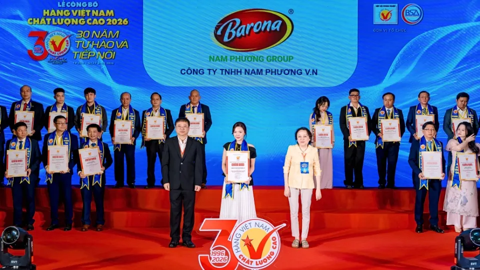 BARONA VÀ THẬP KỶ VÀNG 10 NĂM GIỮ VỮNG DANH HIỆU HÀNG VIỆT NAM CHẤT LƯỢNG CAO 2026